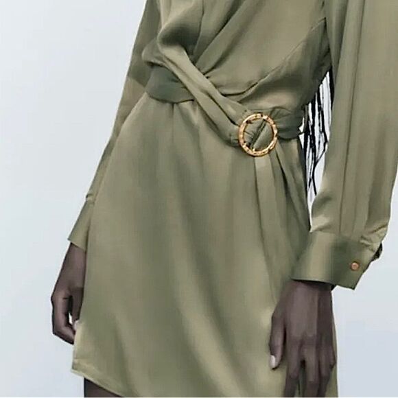 ZARA Satin Effects Dress Size XS • BLOGGER FAVORITE • NEW WITH TAGS • - Picture 4 of 12